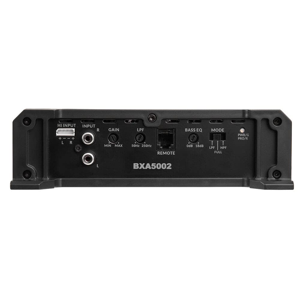 500W Peak 2-Ohm Stable 2-Channel Car Audio Amplifier with Remote Subwoofer Level Control K5687