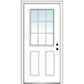 Steel Primed Left-Hand Inswing 1/2 Lite 2-Panel Prehung Front Door 30" x 80" H467