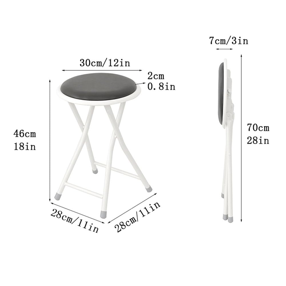 Black 18in Portable Folding Stool T6664