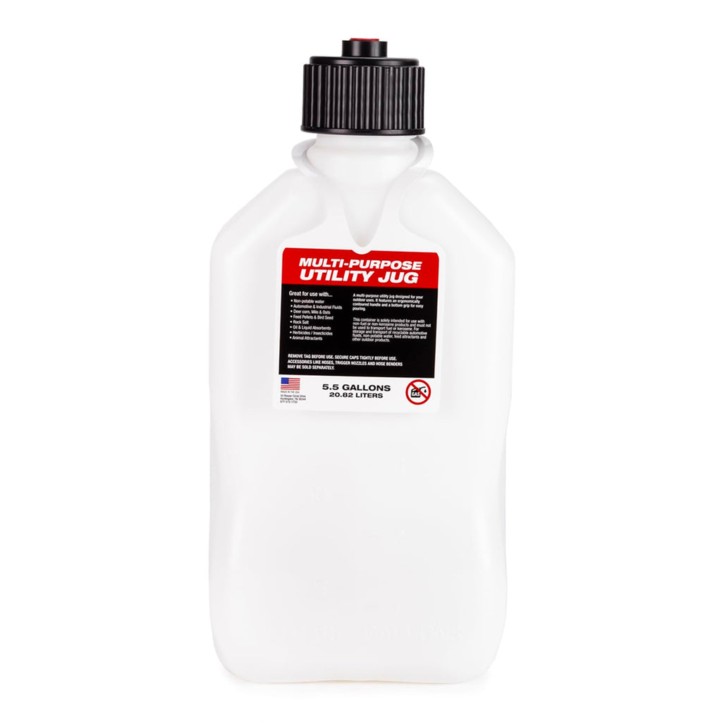 5.5-Gallon Square Motorsport Jug White 3 Pack with Hose A9962