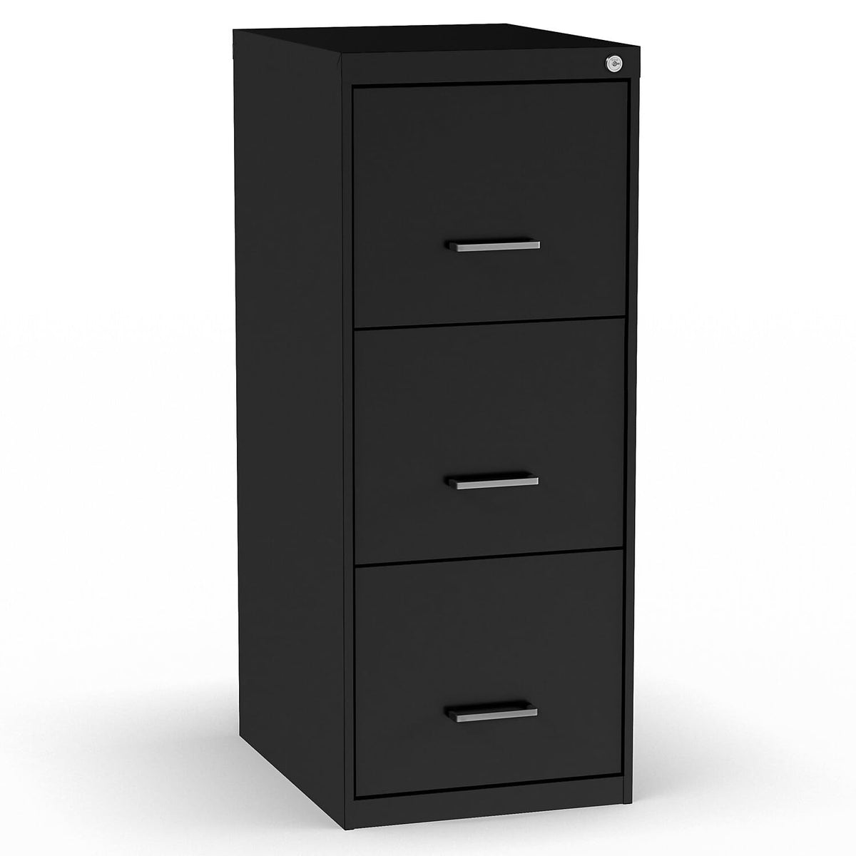 Black 3 Drawer Letter Legal Locking File Cabinet F178497