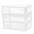 White 3 Drawer Plastic Stackable Storage Organizer F654642