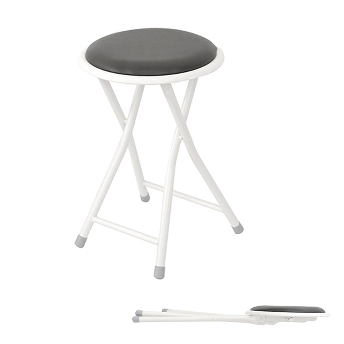 Black 18in Portable Folding Stool T6664