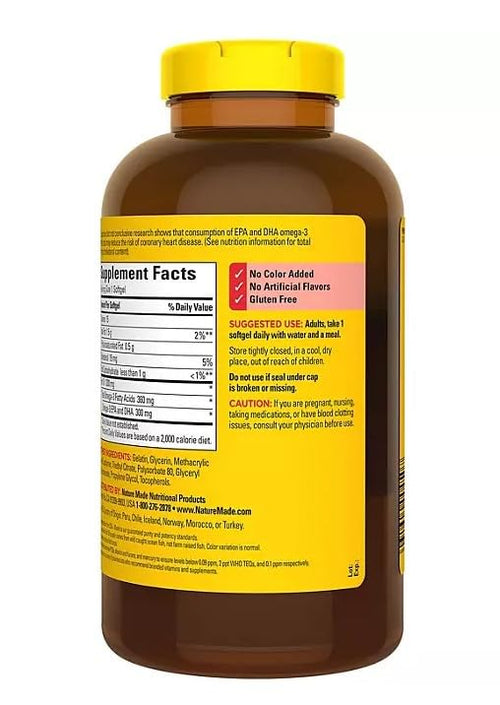 1200 mg Fish Oil Softgels, 240 Count Z132