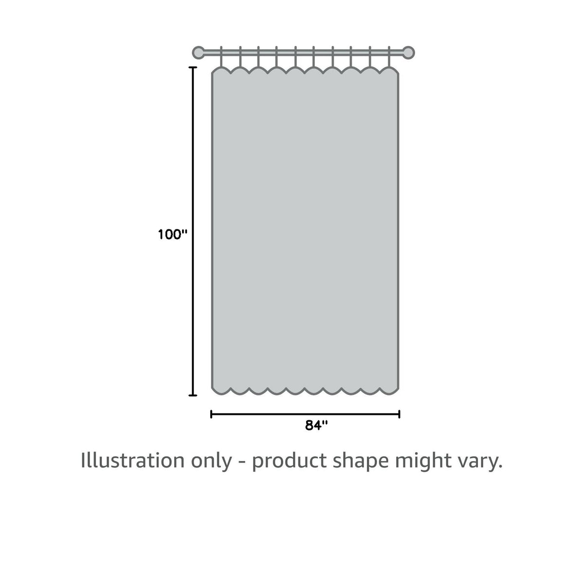 Blue Grey 100x84 Blackout Curtains N84470