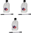 5.5-Gallon Square Motorsport Jug White 3 Pack with Hose A9962