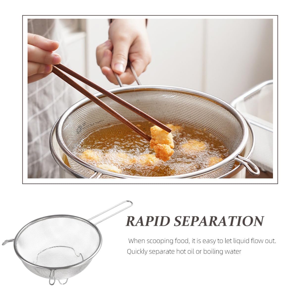 Stainless Steel Fine Mesh Skimmer Spoon U954295