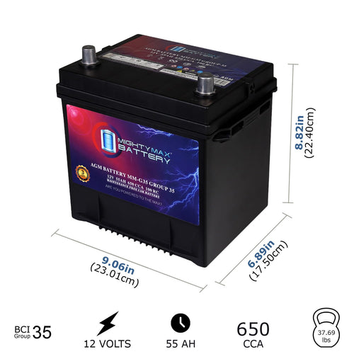 12V 55Ah AGM Replacement Battery P726