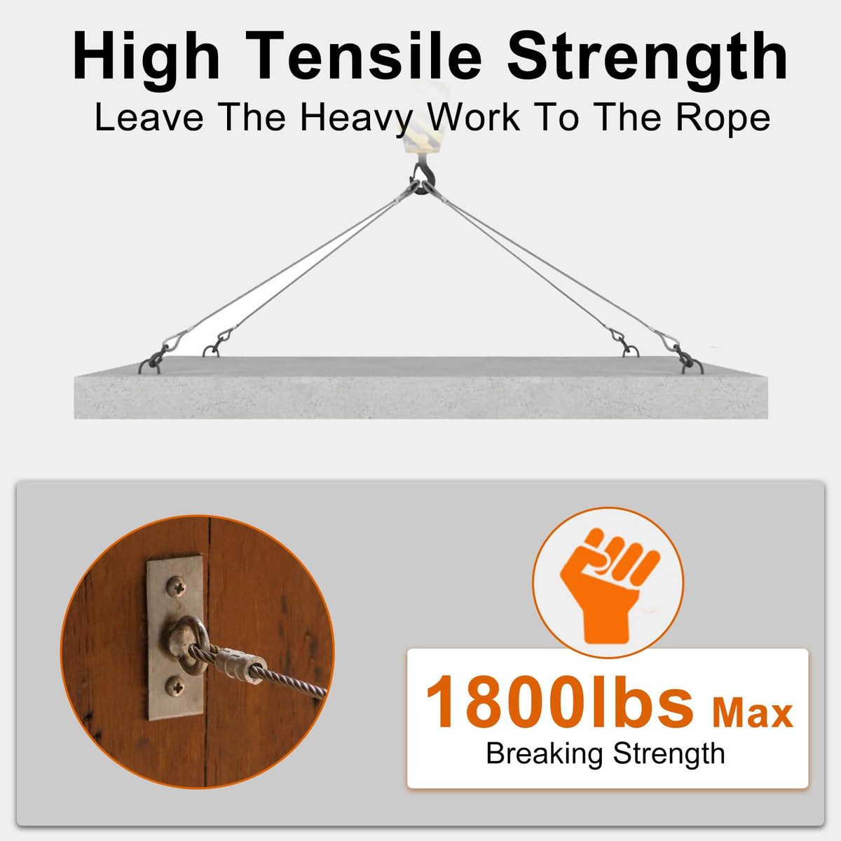 1/8 Stainless Steel Cable 200ft T316 Wire Rope with 8" Cutter B271