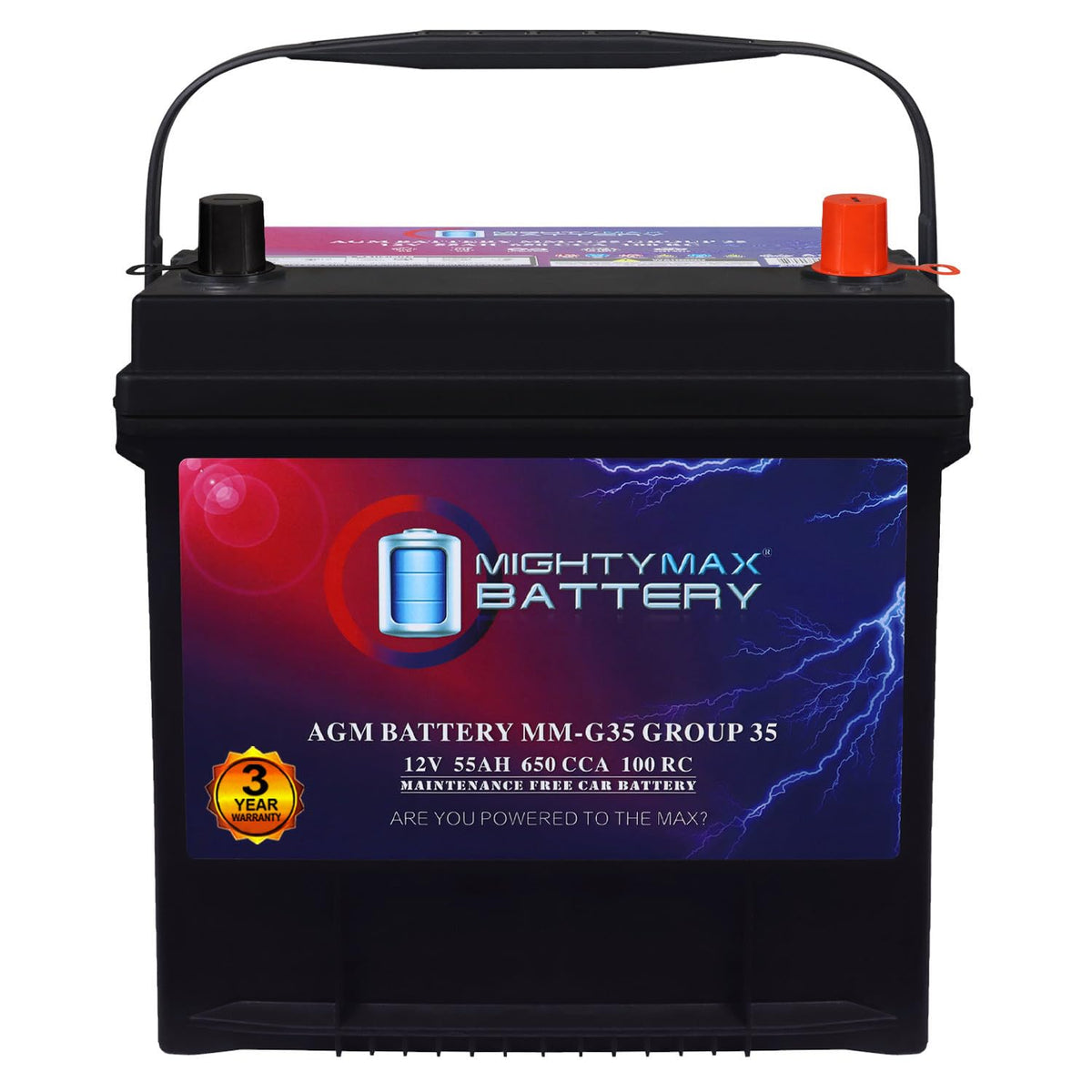 12V 55Ah AGM Replacement Battery P726