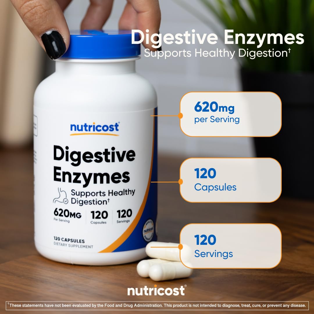 Digestive Enzymes 620mg 120 Capsules C7900