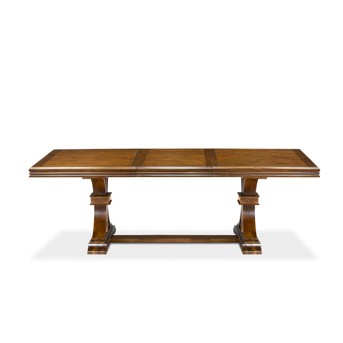 9 Piece Dining Table Set with 8 Light Beige Fabric Chairs Z923