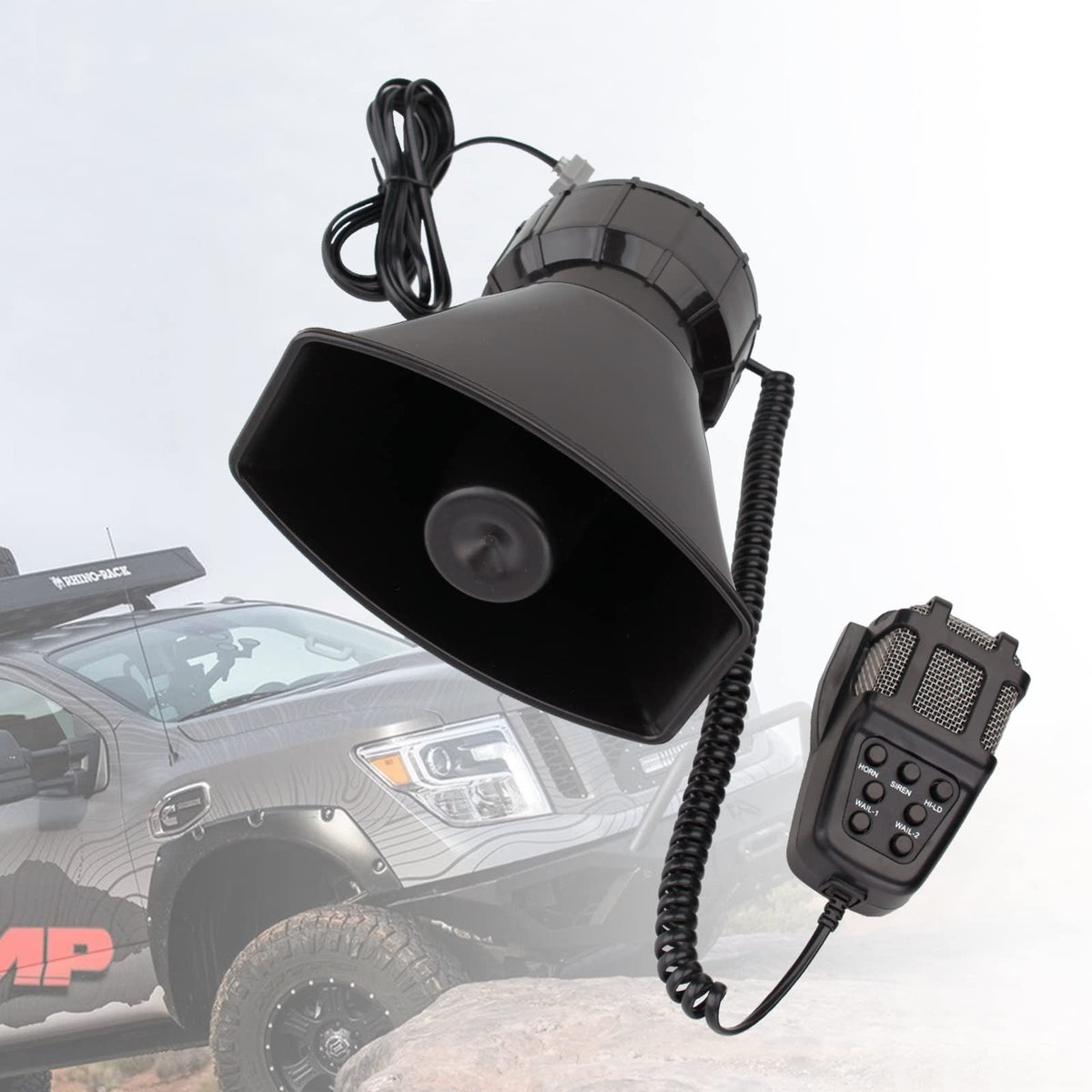 7 Tone Car Siren PA System Megaphone Speaker M308