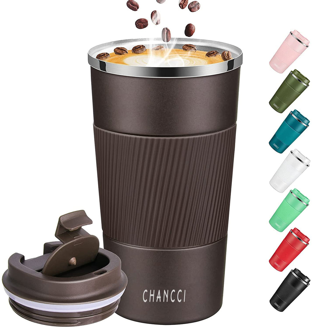 16 oz Insulated Stainless Steel Travel Coffee Mug with Screw Lid K385825