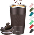 16 oz Insulated Stainless Steel Travel Coffee Mug with Screw Lid K385825