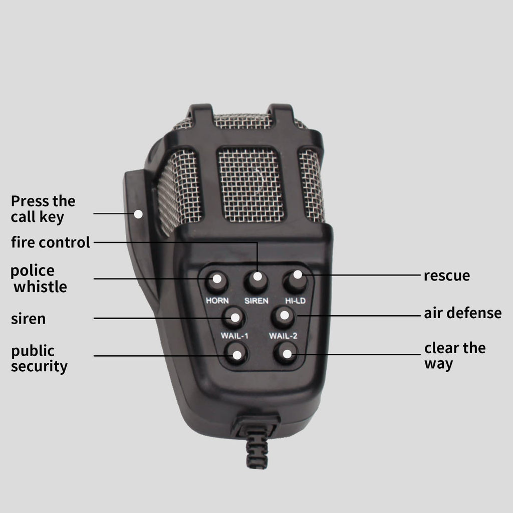 7 Tone Car Siren PA System Megaphone Speaker M308