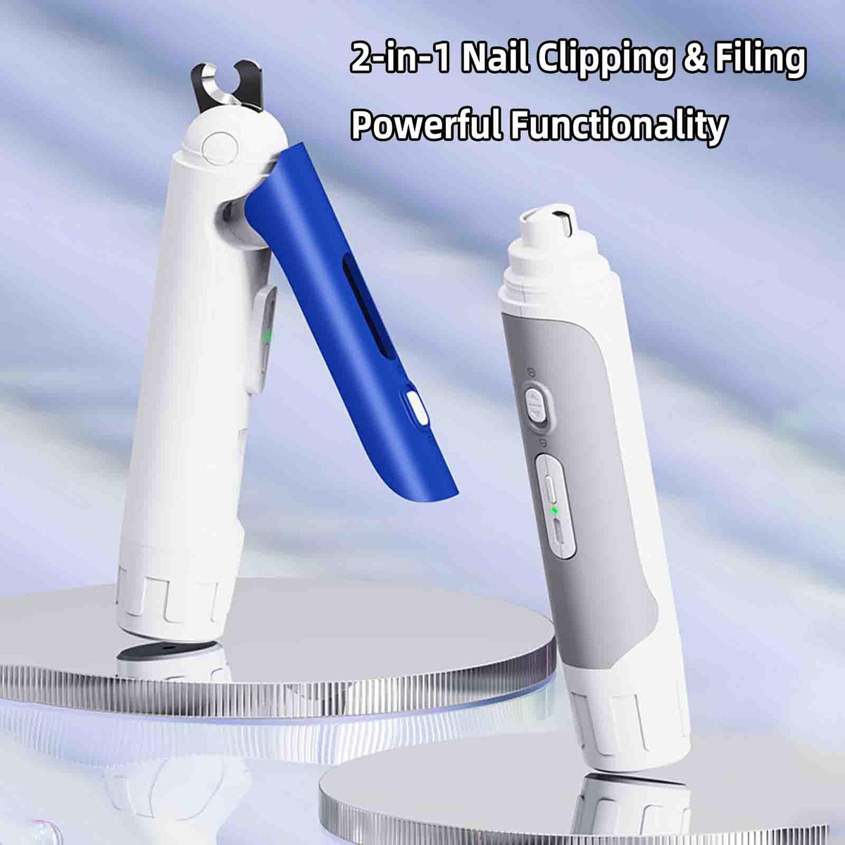 Electric Nail Clipper for Dogs Cats 2-in-1 USB Rechargeable Z5514