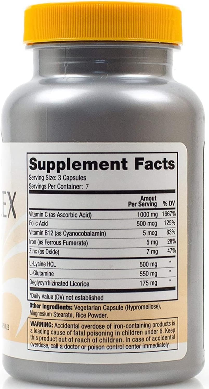 Canker Sore Relief Pills with Vitamin B12 Folate L-Lysine DGL G62209