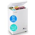 3.5 CU.FT White Chest Freezer with Two Removable Baskets G7798