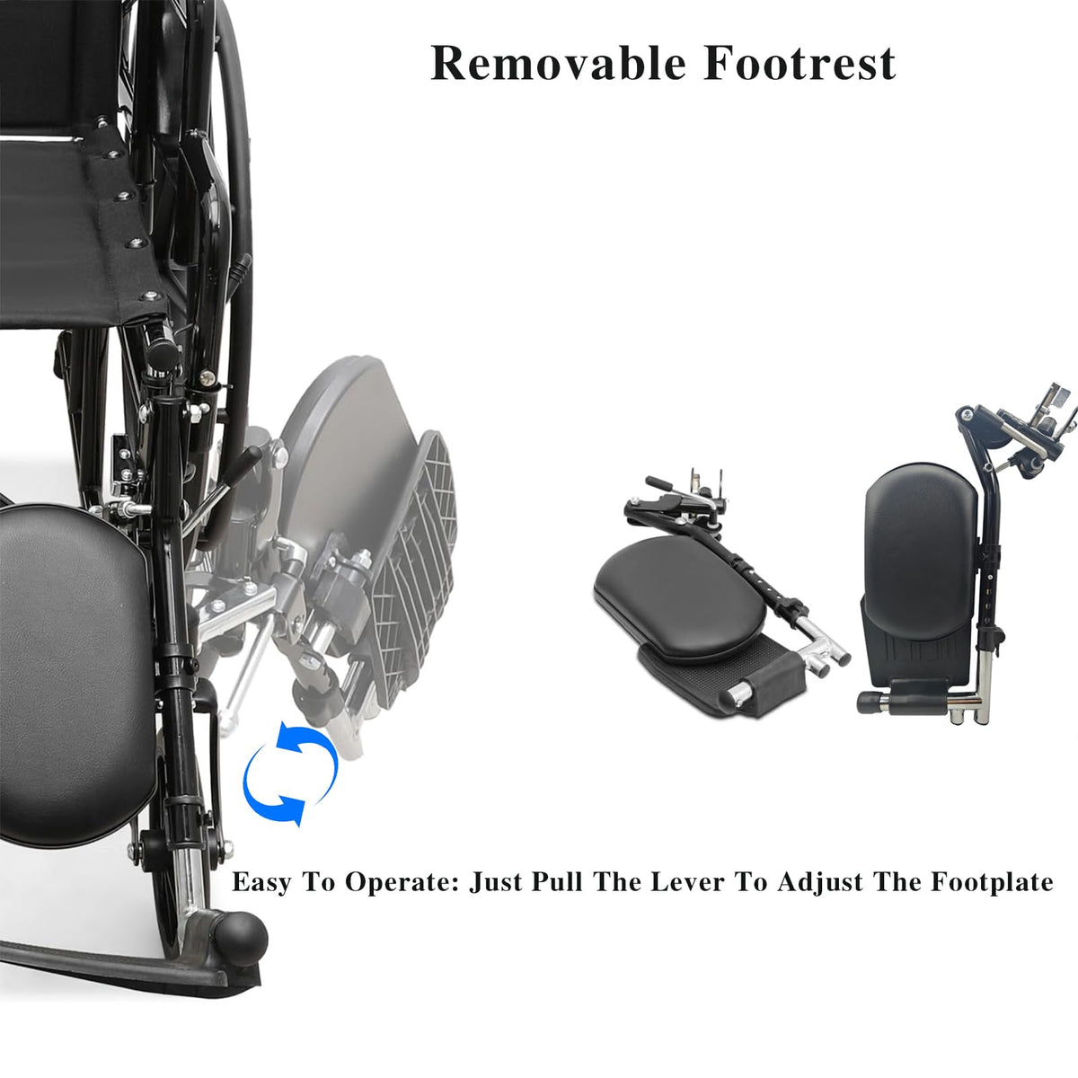 Wheelchair Leg Rest Foot Rest 1 Pair E46431