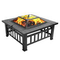 32 Inch Square Wood Burning Iron Fire Pit I71831