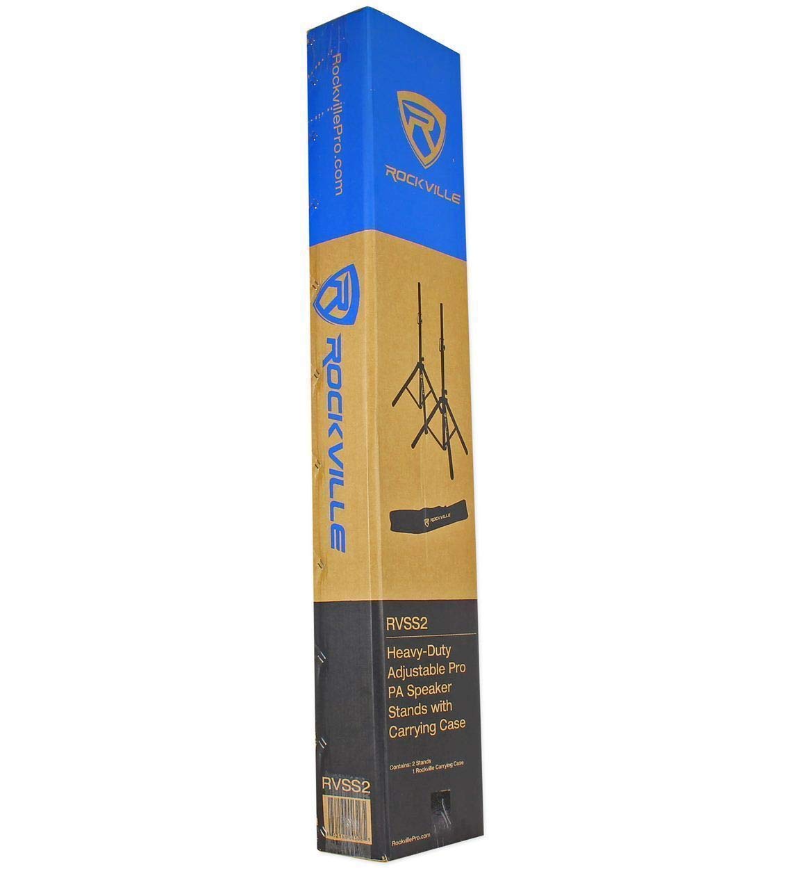 Black Tripod Speaker Stands Pair with Carrying Case O45226
