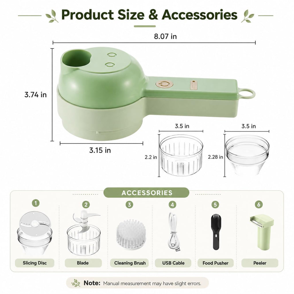 4 in 1 Handheld Electric Vegetable Cutter S36193