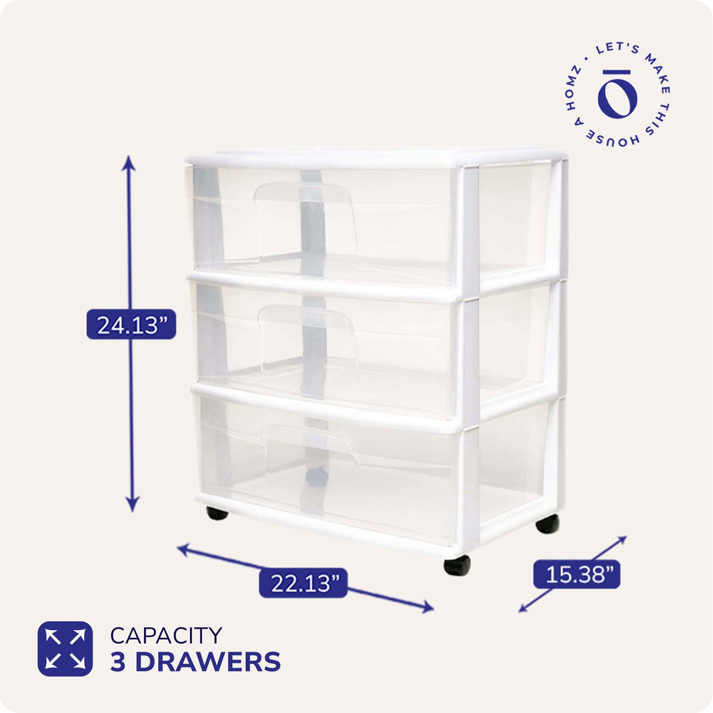 3-Tier Storage Cart with Removable Wheels T748