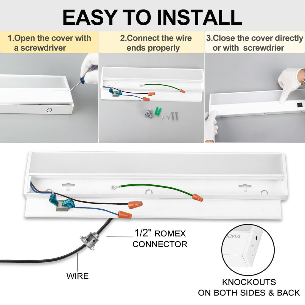 3 Packs Under Cabinet Lights 24in 18W Dimmable 5 Color Temperature Q6660