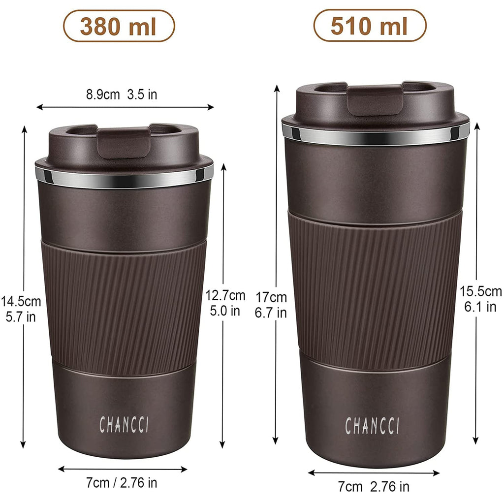 16 oz Insulated Stainless Steel Travel Coffee Mug with Screw Lid K385825