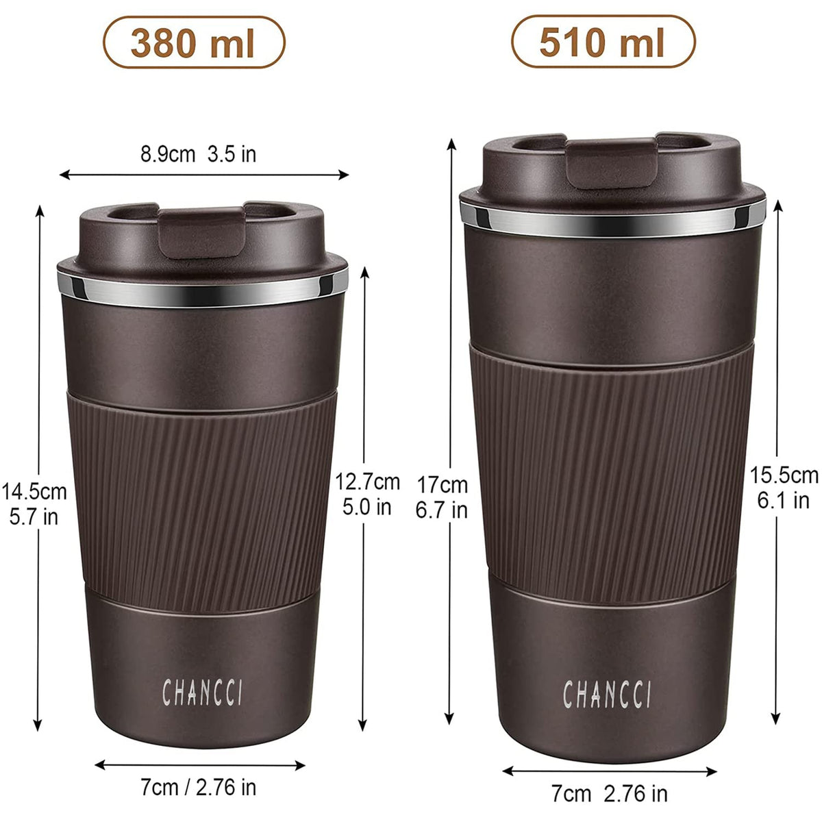 16 oz Insulated Stainless Steel Travel Coffee Mug with Screw Lid K385825