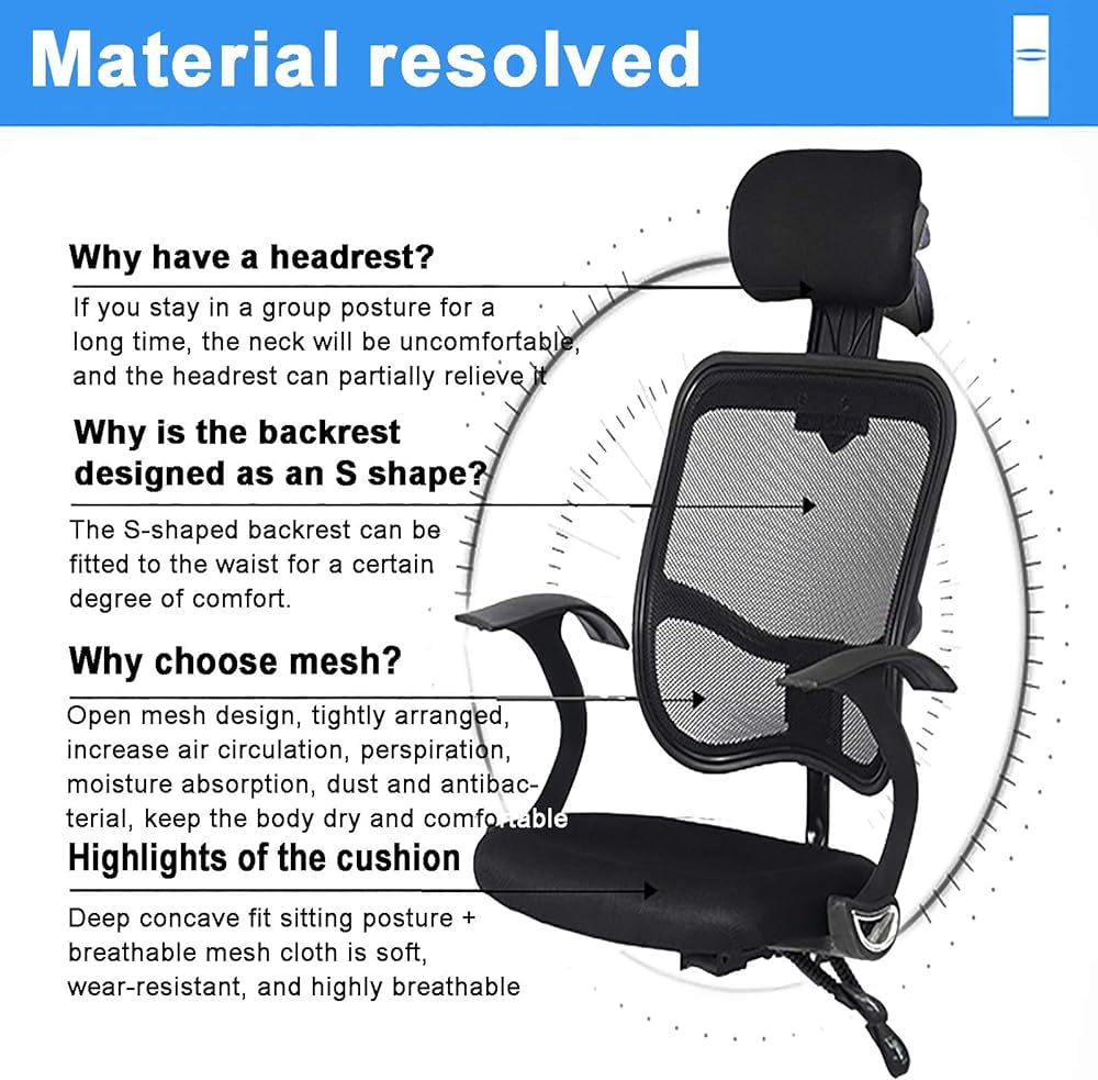 Orange Mesh Ergonomic Office Chair with Lumbar Support X660075