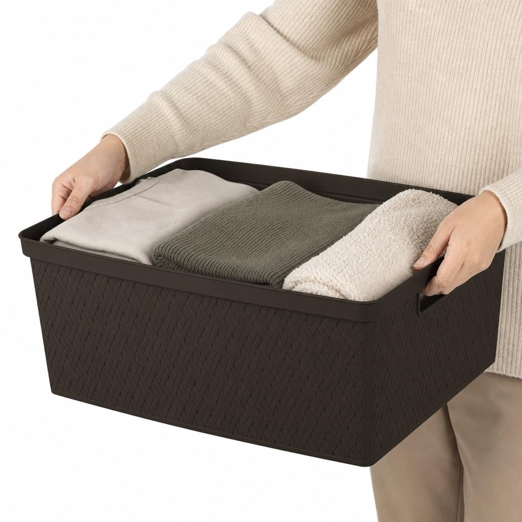 Brown Plastic 4 Drawer Storage Organizer D572645