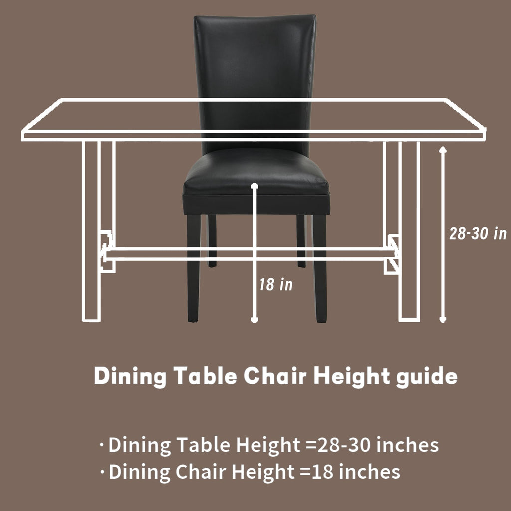 Set of 6 Solid Wood Upholstered Dining Chairs E3638