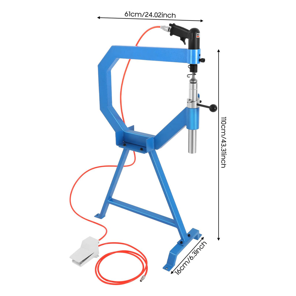 4" Throat Pneumatic Planishing Hammer with Steel Stand G7752