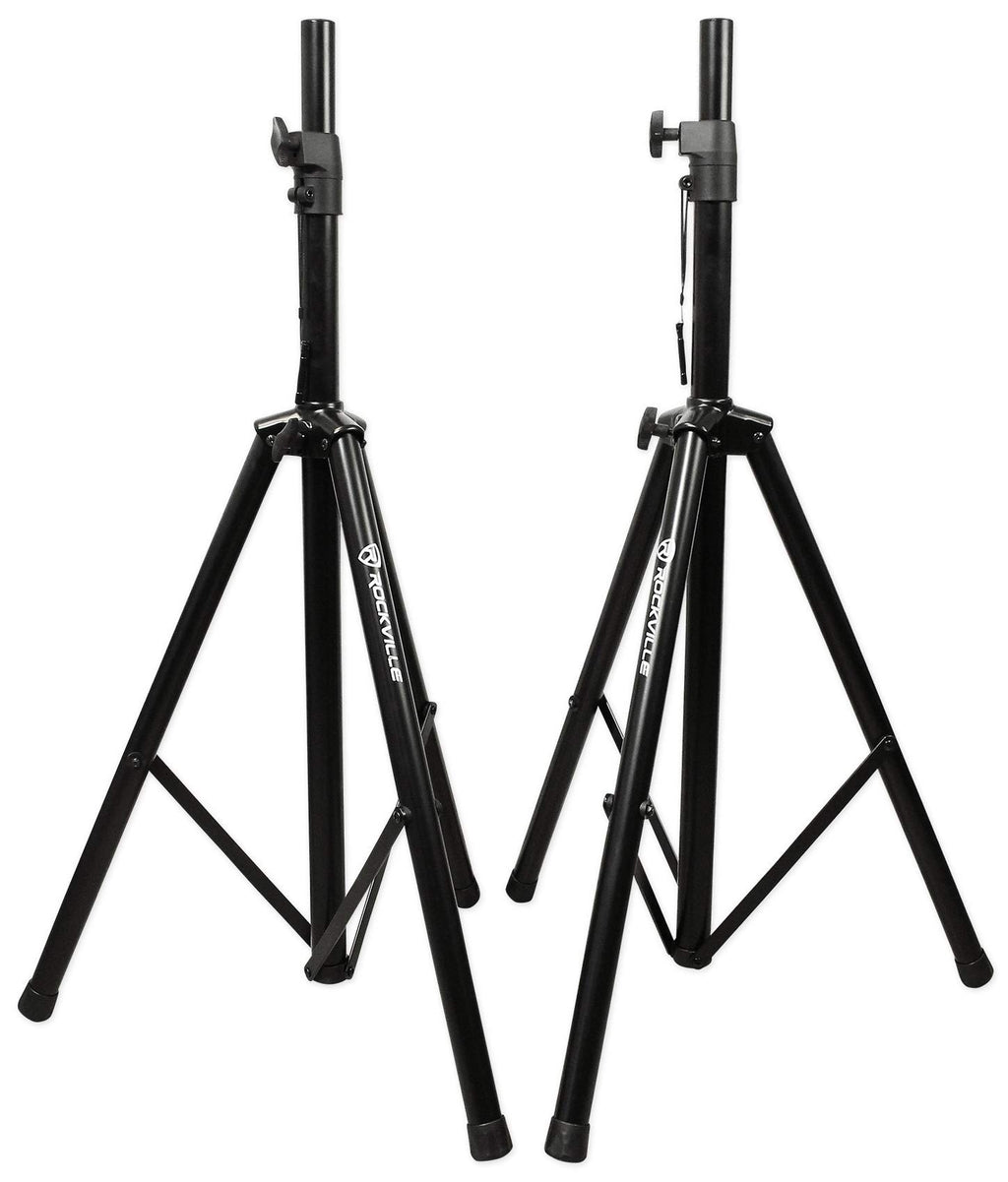 Black Tripod Speaker Stands Pair with Carrying Case O45226