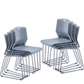 Grey Stackable Chairs Set of 8 U905987