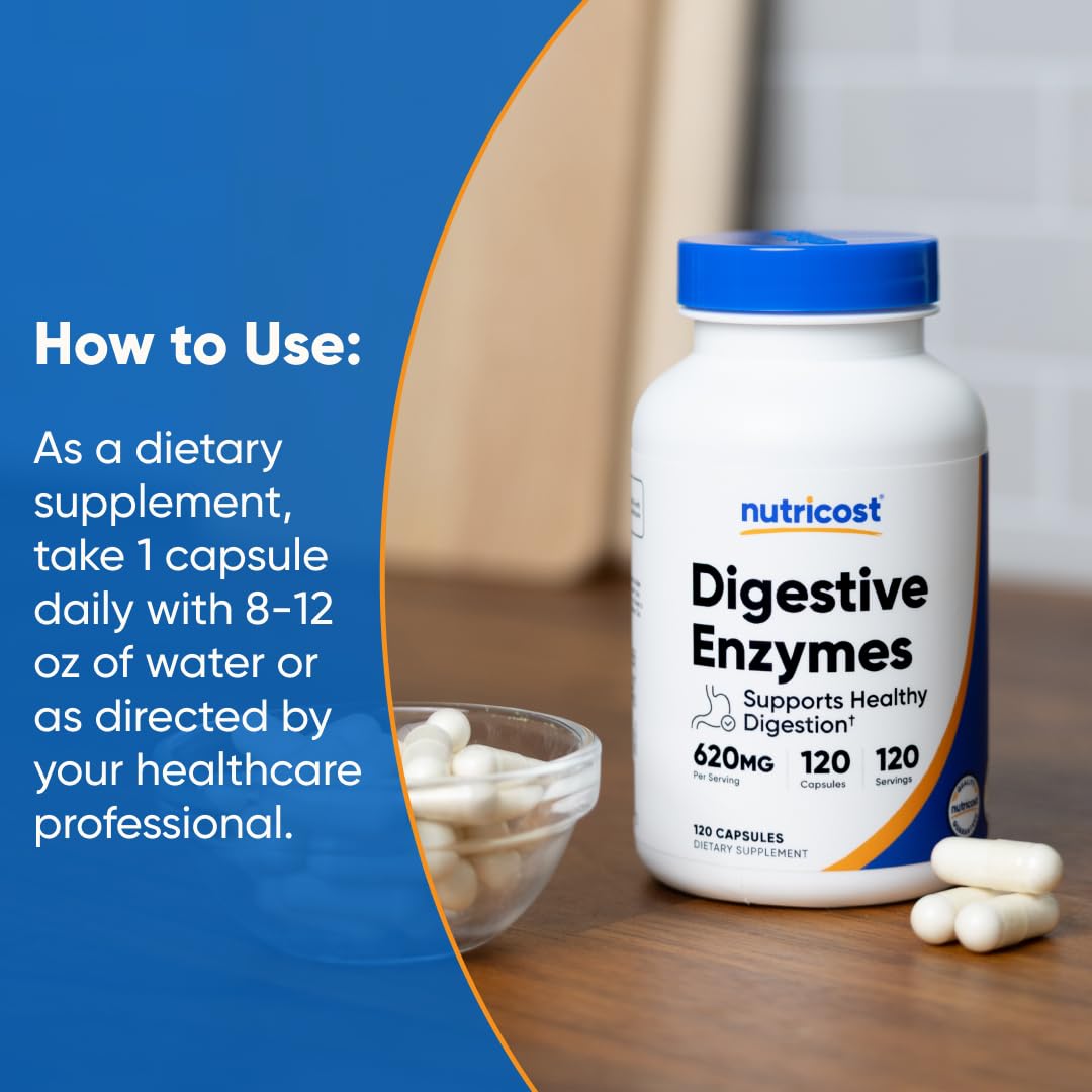 Digestive Enzymes 620mg 120 Capsules C7900