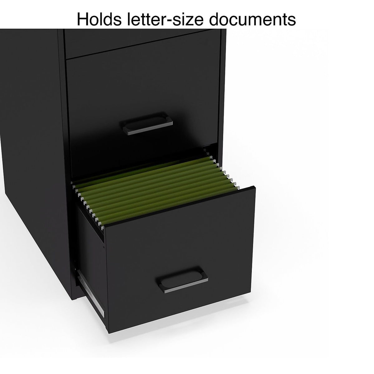 Black 3 Drawer Letter Legal Locking File Cabinet F178497