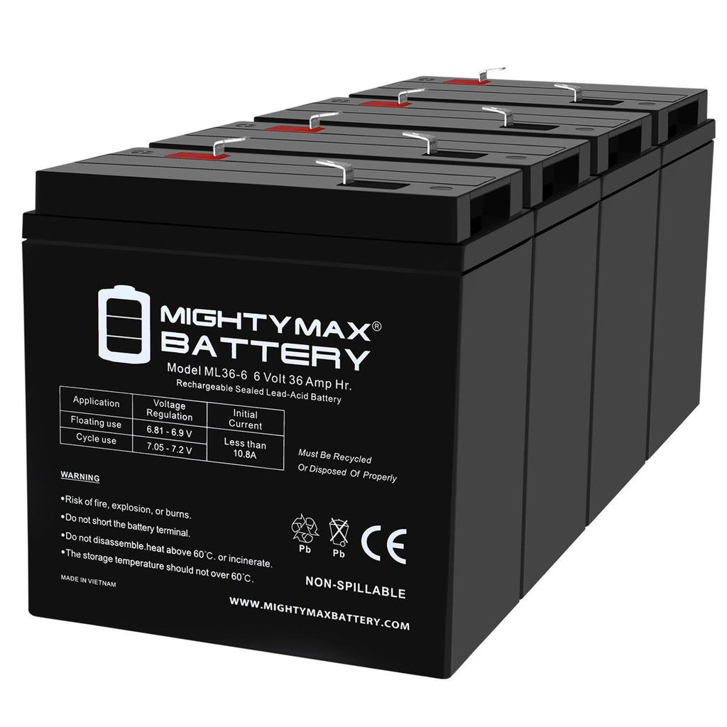 6V 36Ah AGM F2 Terminal Battery 4 Pack V864225