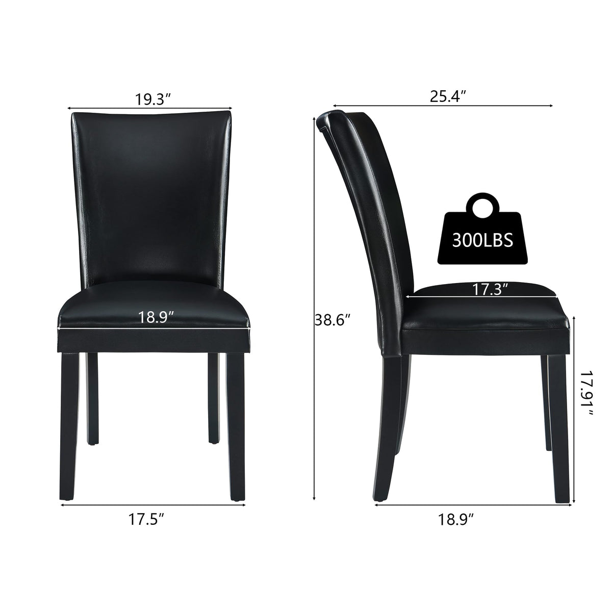 Set of 6 Solid Wood Upholstered Dining Chairs E3638