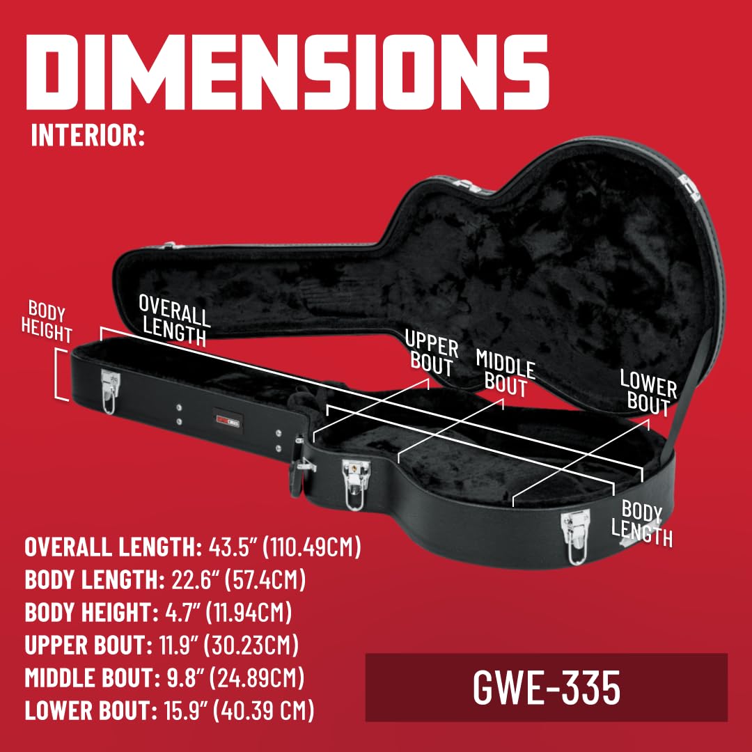 Hard-Shell Wood Case for 335-Style Guitars X818757
