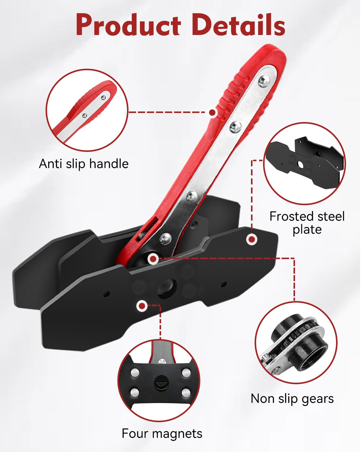 Brake Caliper Compression Tool with 2PCS Large Plates and 4 Hanger Hooks O12230