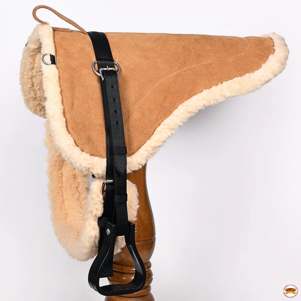 Tan Suede Leather Western Bareback Pad X598082