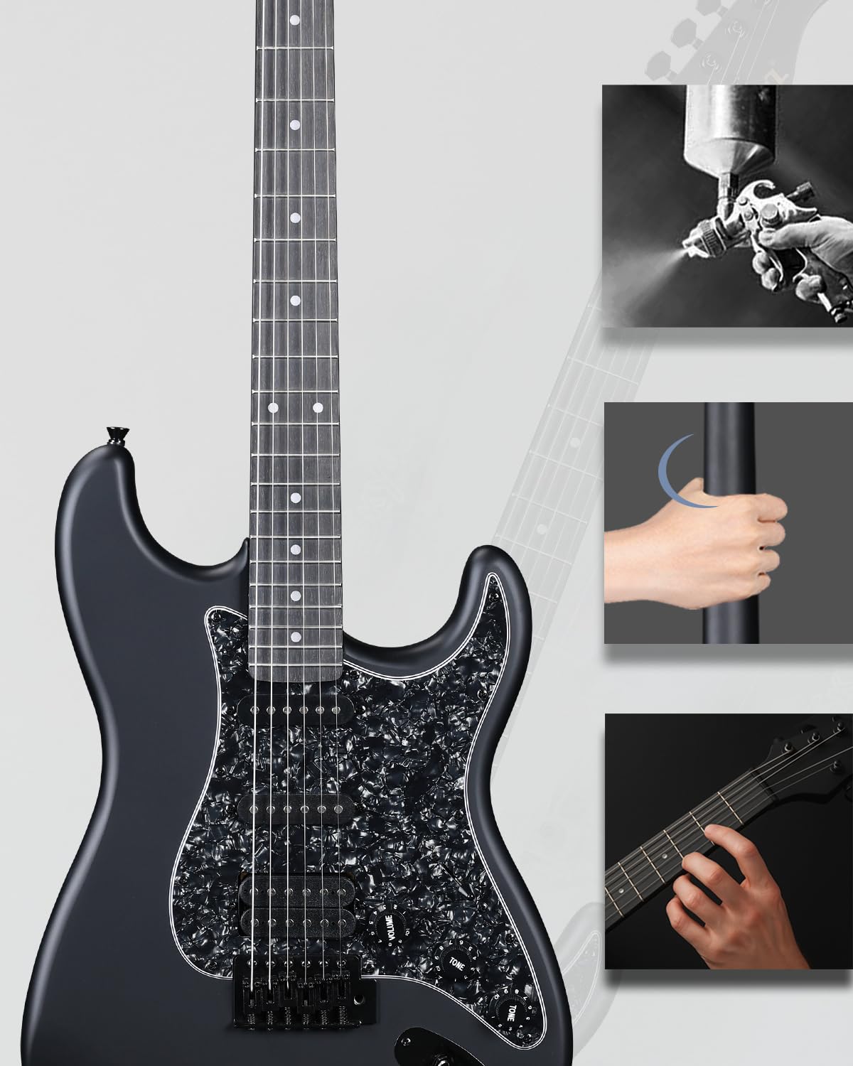 Full Size HSS Electric Guitar with 12 Accessories J2230