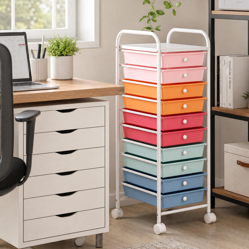 10 Drawers Rolling Storage Cart E79290