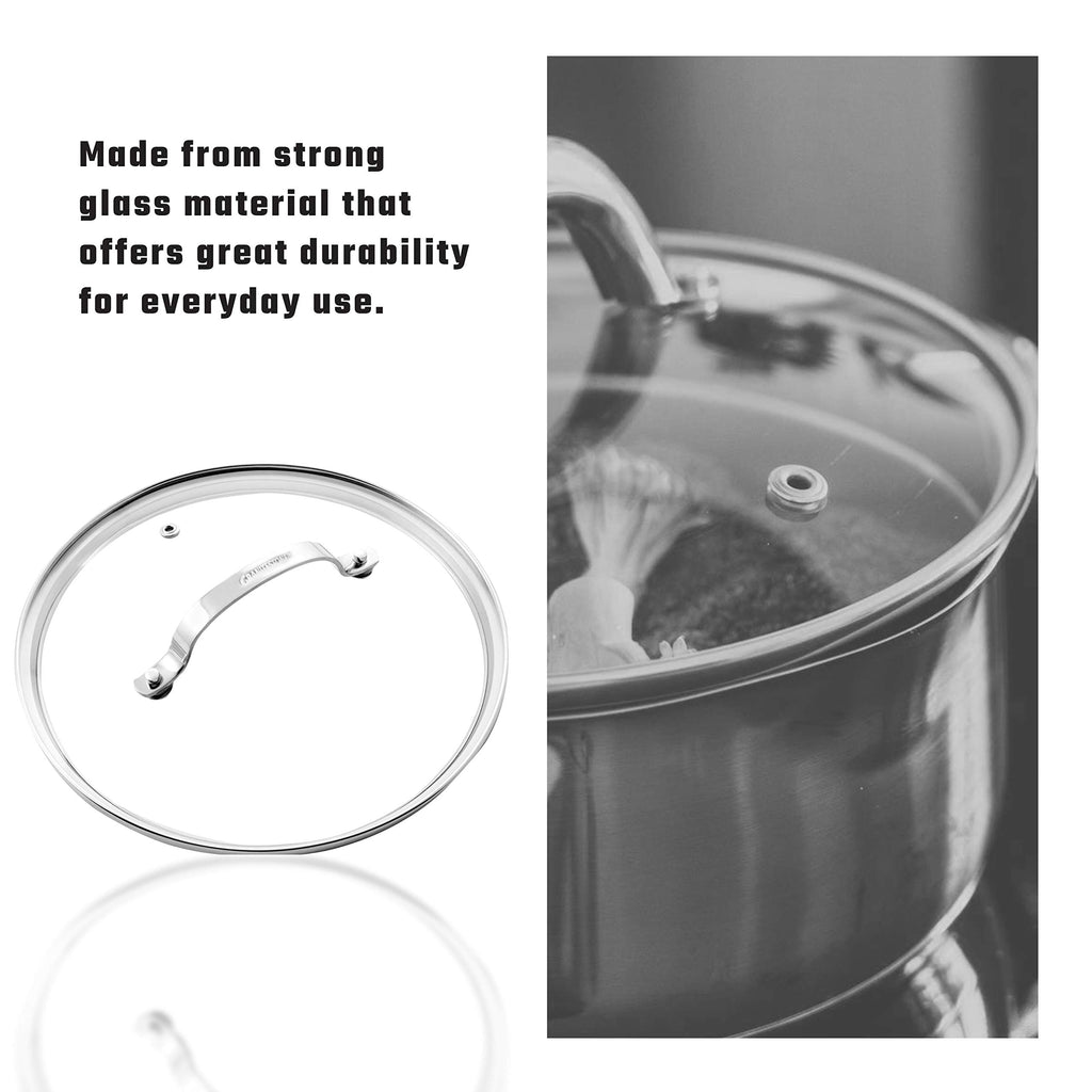 Tempered Glass Lid 10-inch Clear Vented A47260