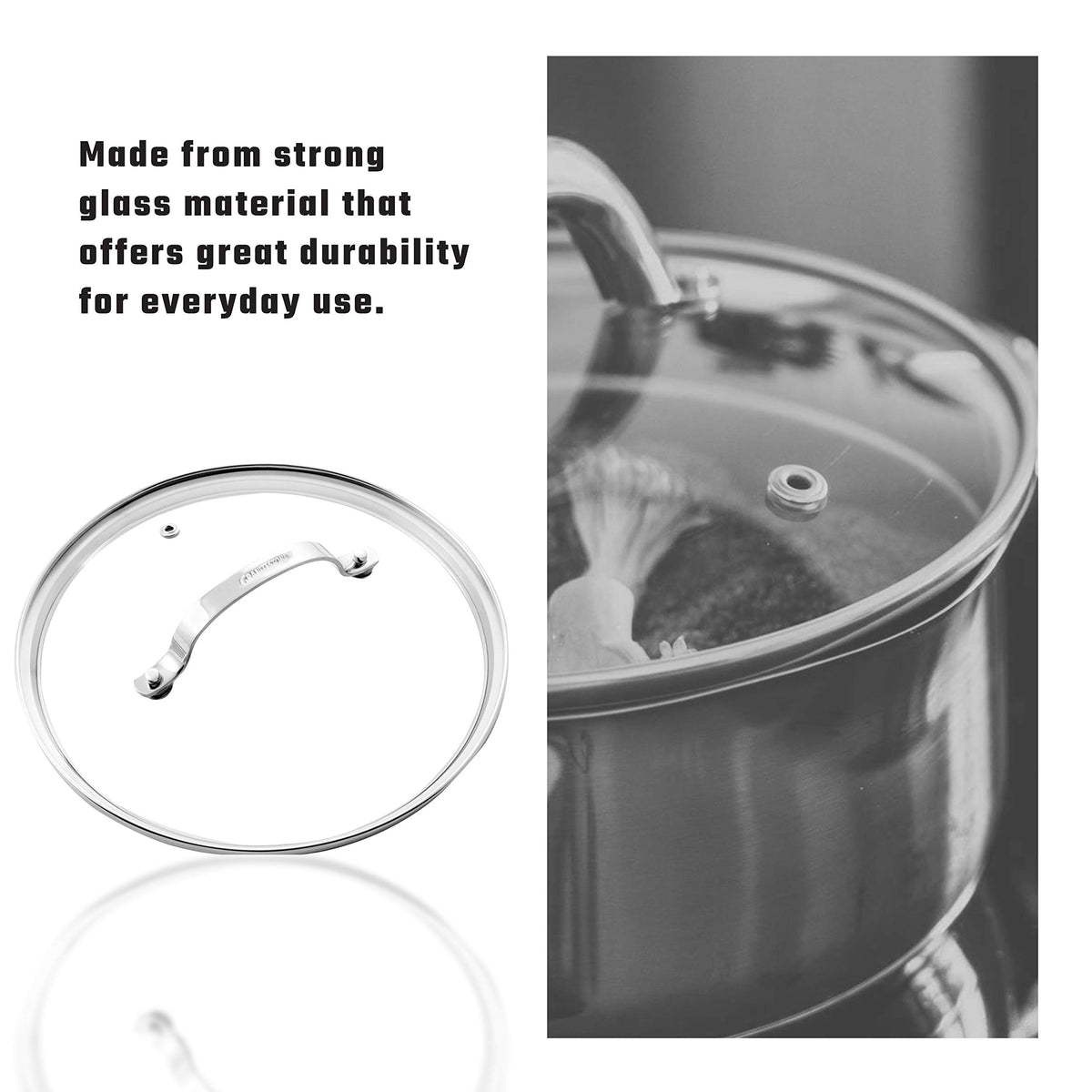 Tempered Glass Lid 10-inch Clear Vented A47260