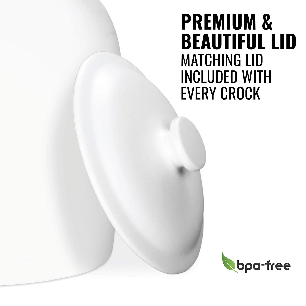 Porcelain Ceramic Crock Water Dispenser with Stainless Steel Faucet and Lid W9810