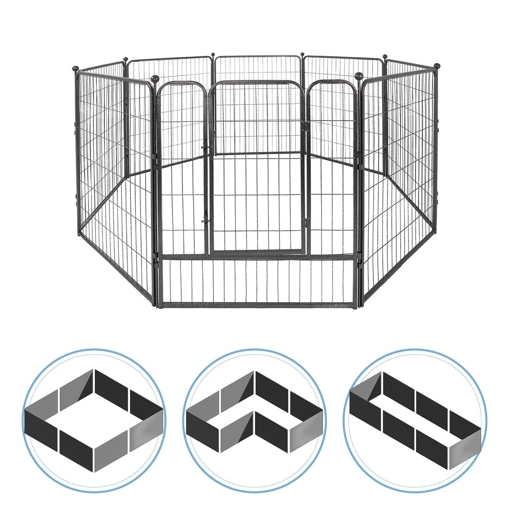 Foldable Metal Pet Playpen with Gate H9913